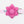 Pink Pin Dot Dog Collar Flower
