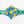 Load image into Gallery viewer, Lemons on Blue Dog Collar Flower
