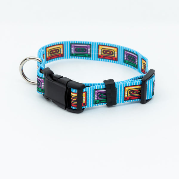 Cassette Mix Tape Dog Collar
