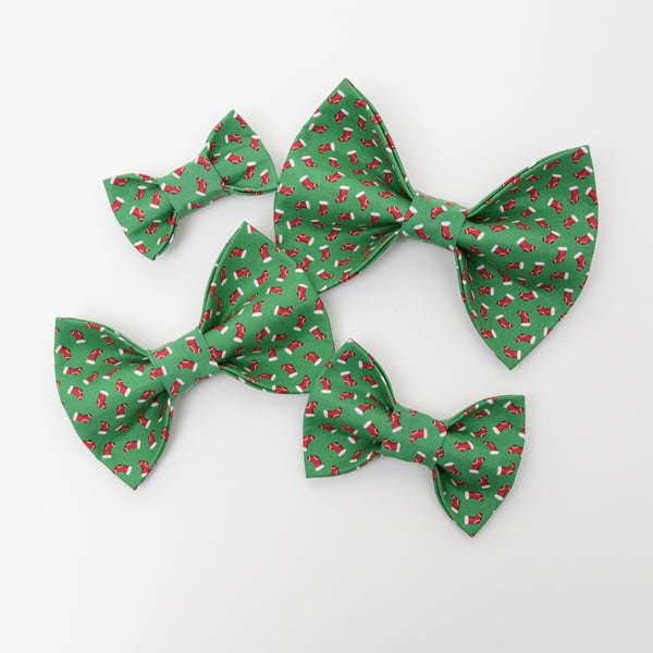 Christmas Stocking Dog Bow Tie