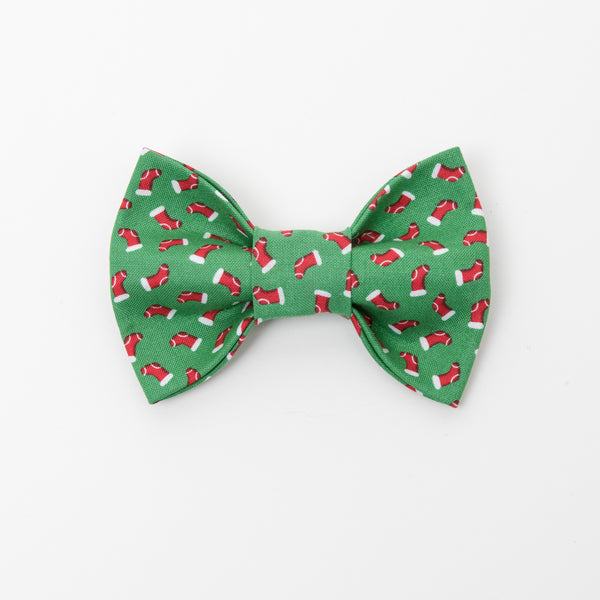 Christmas Stocking Dog Bow Tie