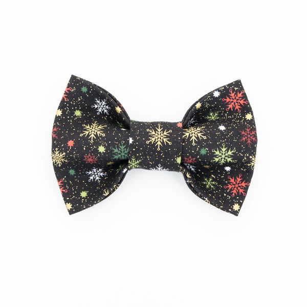 Sparkling Snowflakes Dog Bow Tie