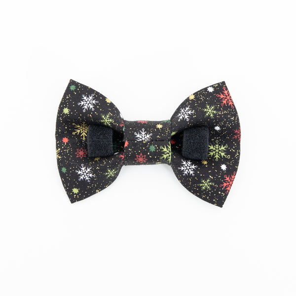 Sparkling Snowflakes Dog Bow Tie