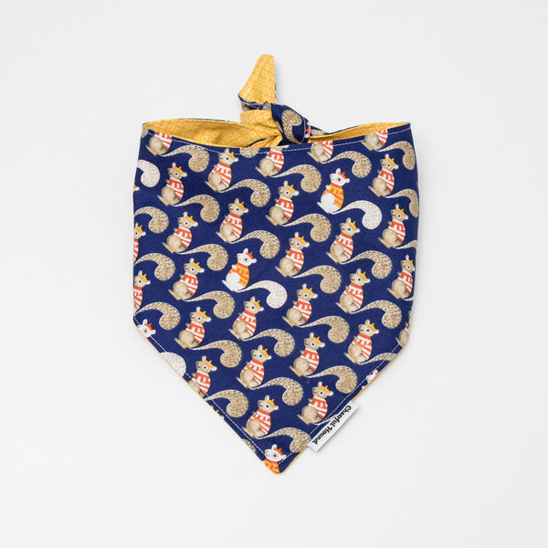 Squirrels in Sweaters Dog Bandana - XS Size Only