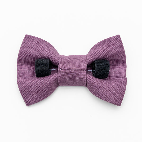 Purple Plum Linen Dog Bow Tie