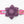 Purple Plum Linen Dog Collar Flower