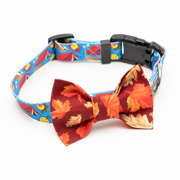 Autumn Leaves Dog Bow Tie