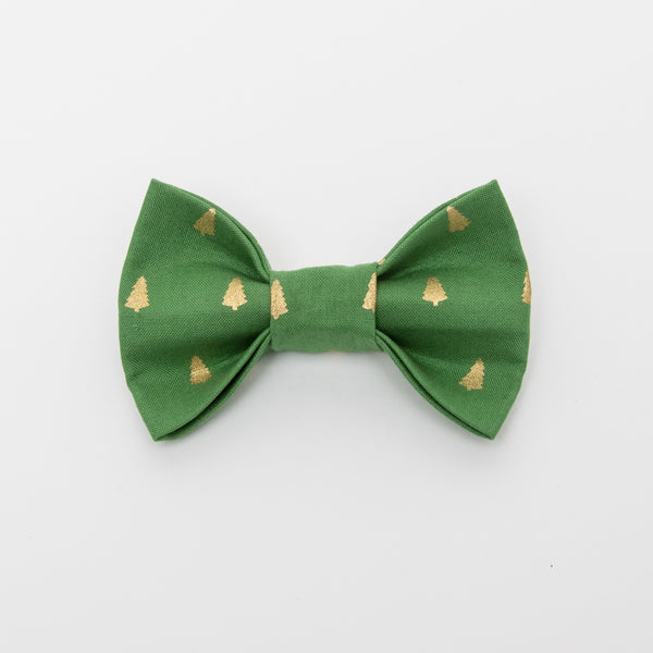 Golden Pine Tree Dog Bow Tie - Small Only