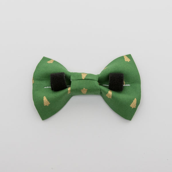 Golden Pine Tree Dog Bow Tie - Small Only