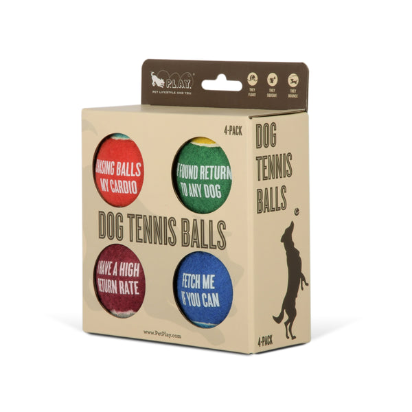 Dog Tennis Balls - 4 Pack by P.L.A.Y.